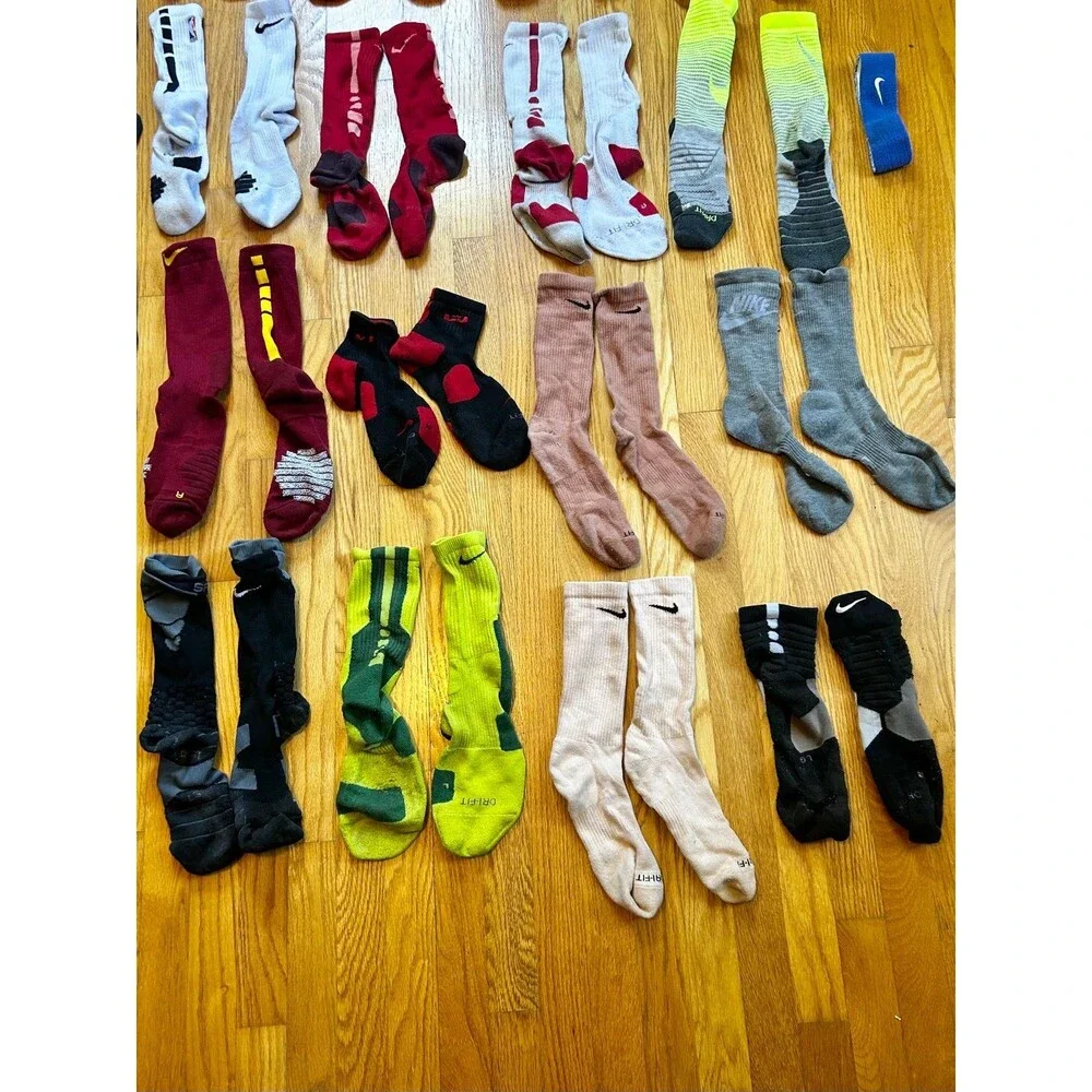 Huge Mens Nike Elite, Dri Fit, Under Armour, Adidas, Bombas Socks Headband Lot